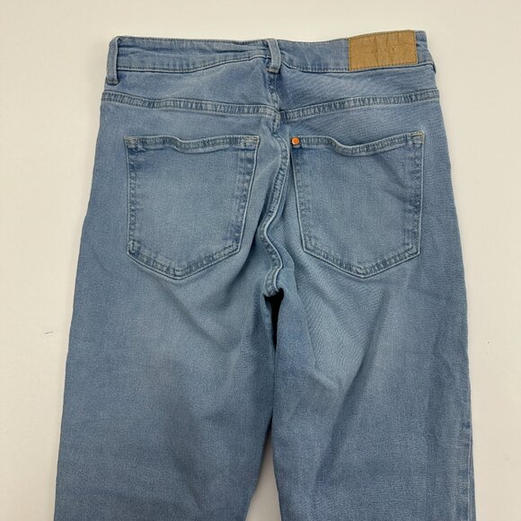 &Denim Straight High Waist Ankle Women's size 2 Medium Wash Blue Denim Jeans - Picture 5 of 5